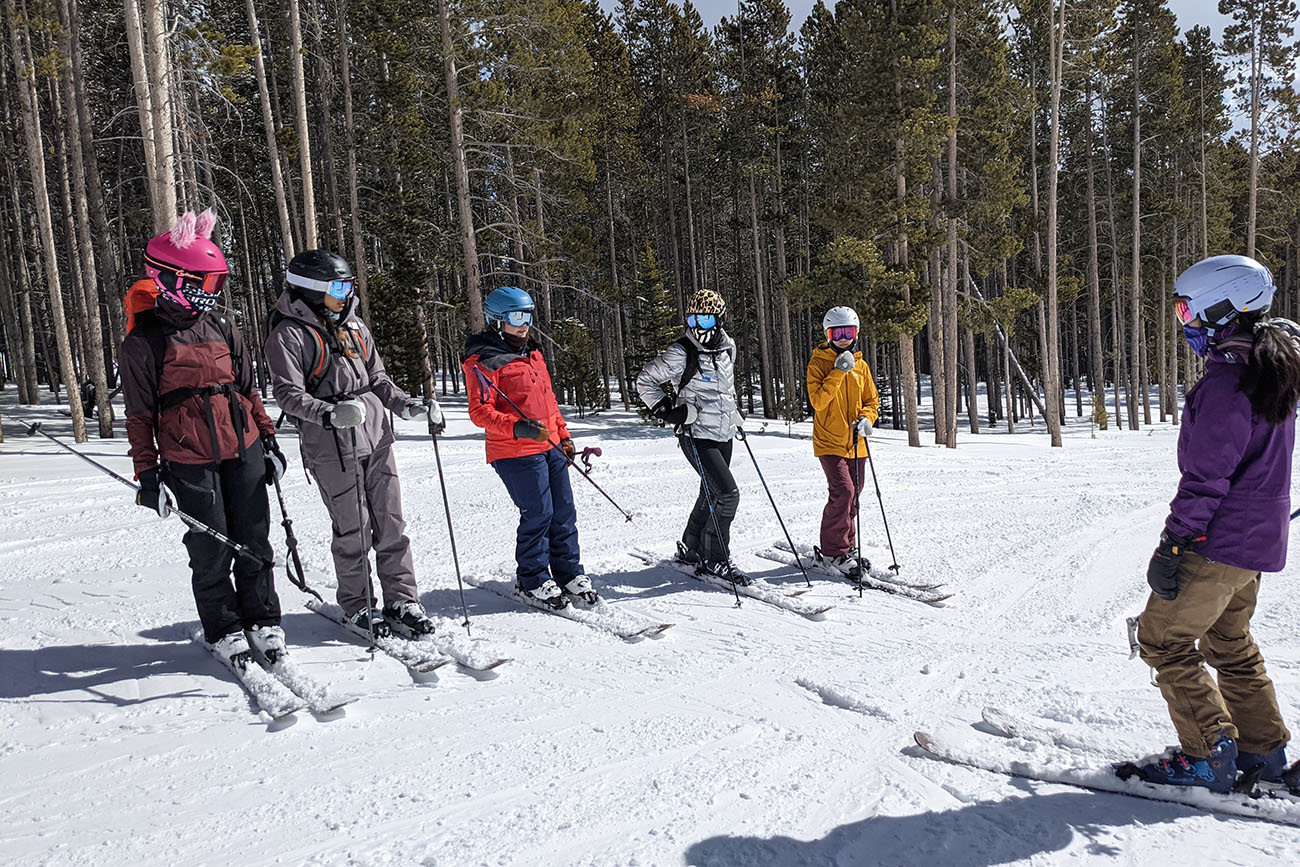 women of winter participants at a training and certification event at big sky montana