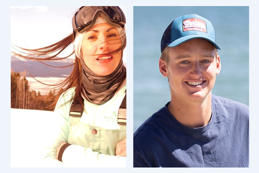 Portraits of PSIA-AASI Angus Graham Rising Star Award Winners Stevie Lund and Dylan Ault